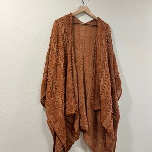 Rust Orange Knit kimono